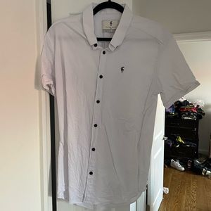 LIKE NEW FATHER & SONS WHITE SHORT SLEEVE DRESS SHIRT